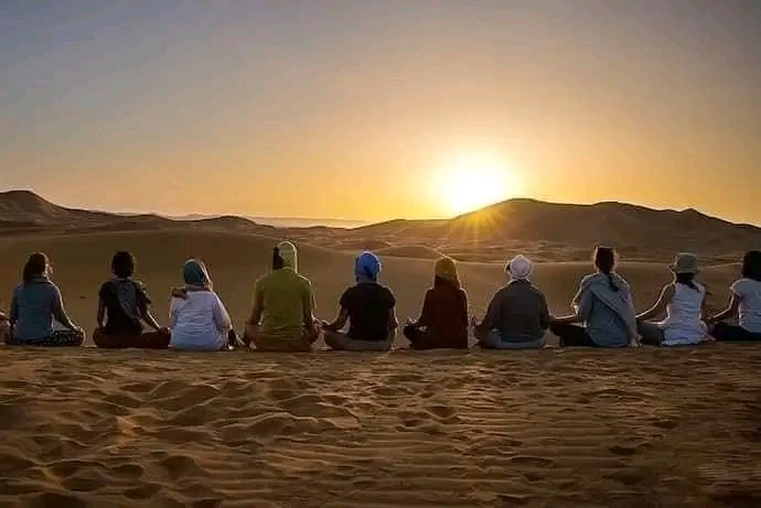 Coucher de soleil en caravane