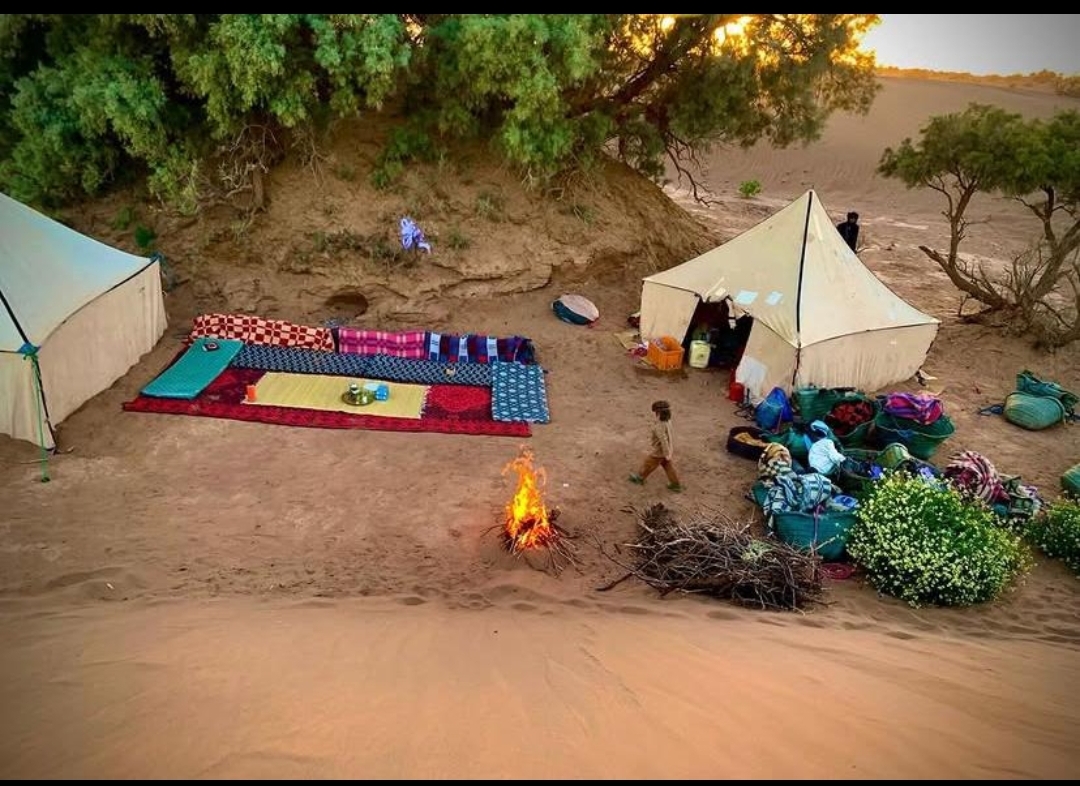 Camp nomade coloré